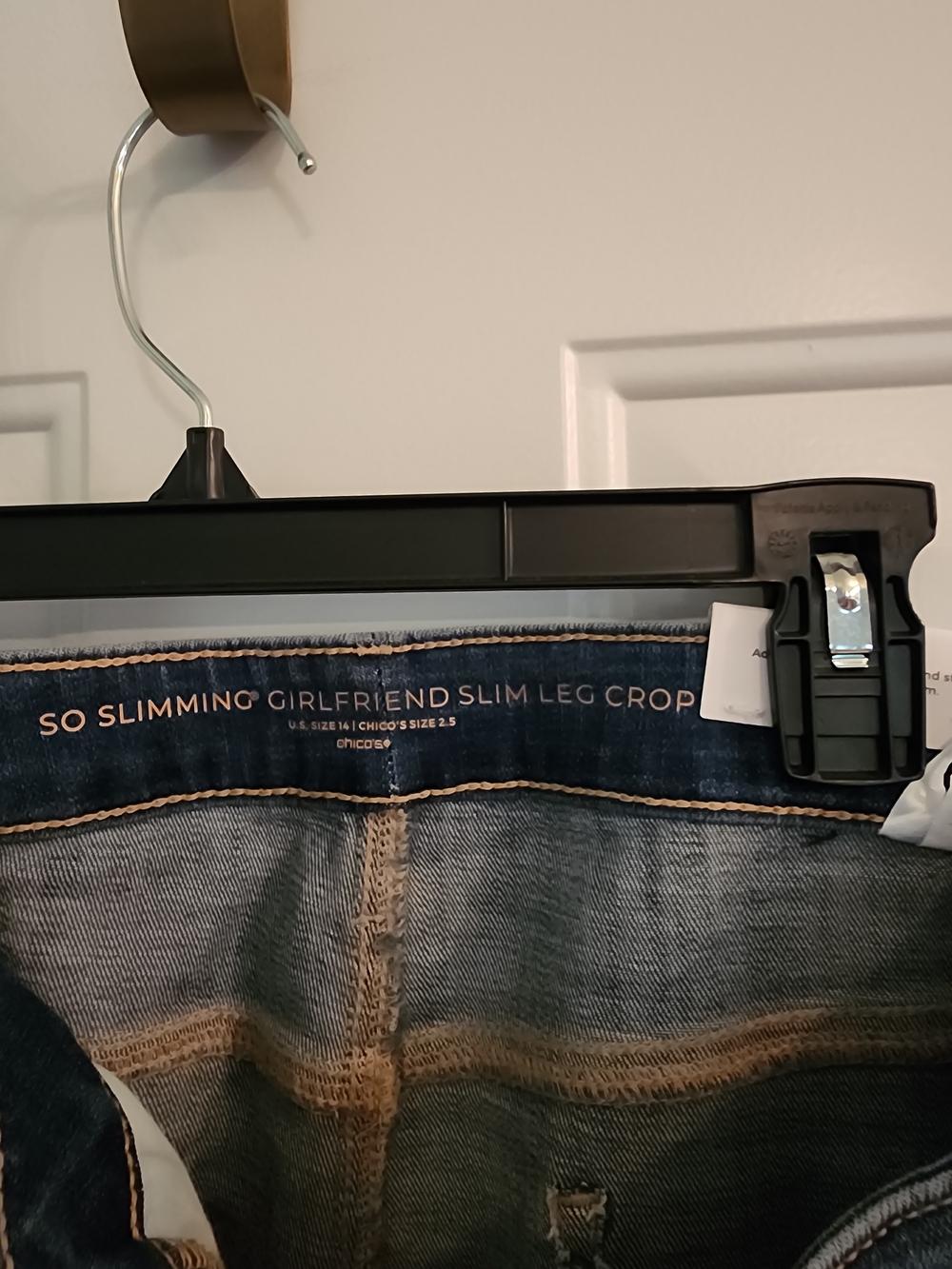Chico's Slim Girlfriend Crop Jeans - Dark Blue Denim